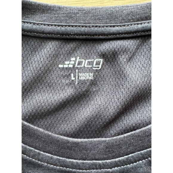 BCG Men’s Large Gray Short Sleeve Active Shirt Outerwear Activewear - Picture 3 of 5